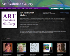 Artist Website for Art Evolution Gallery
